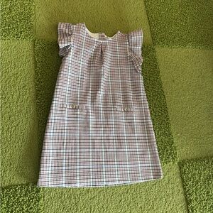 Janie and Jack Checkered Dress with Ruffle Detail